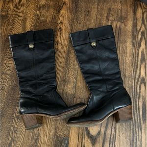 Black Coach Boots size 8